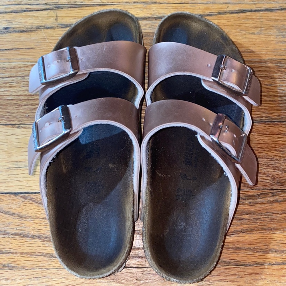 Birkenstock Kids Brown Double Strap Sandals